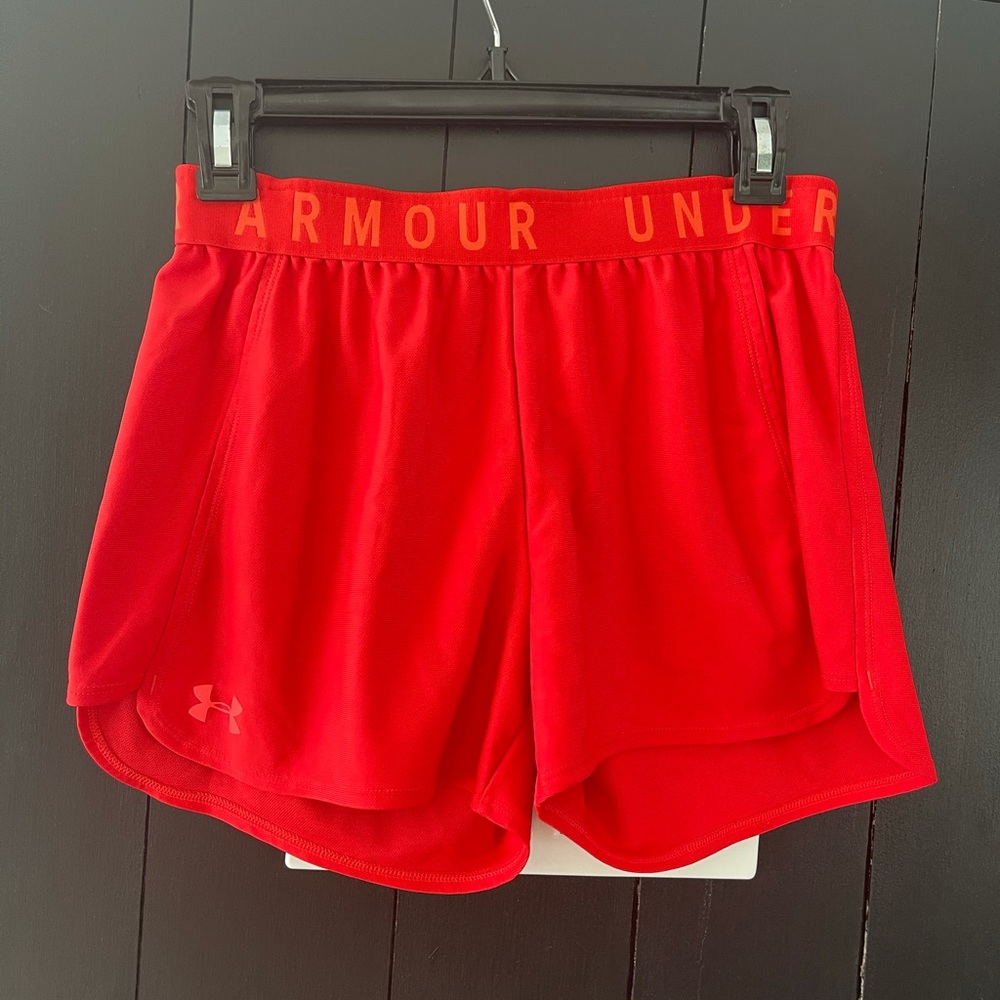 Red Women’s Under Armour Running shorts